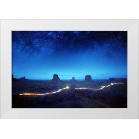 Magic Monument Valley White Modern Wood Framed Art Print by Pablo De, Juan