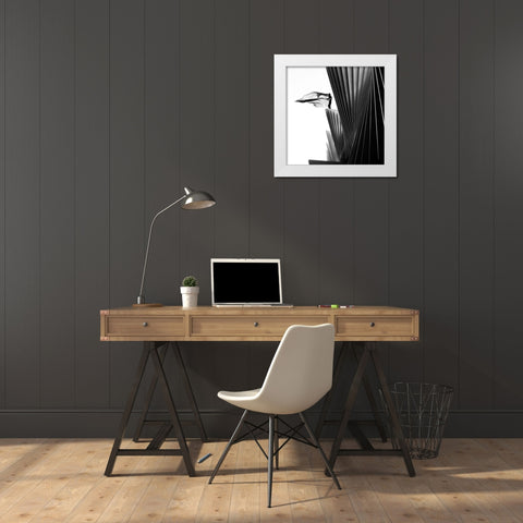 On The Edge White Modern Wood Framed Art Print by Odorizzi, Patrick
