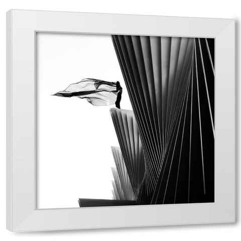 On The Edge White Modern Wood Framed Art Print by Odorizzi, Patrick