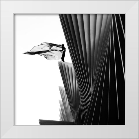 On The Edge White Modern Wood Framed Art Print by Odorizzi, Patrick