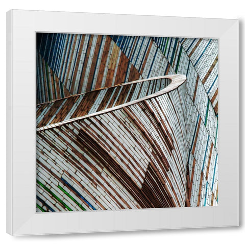 Colored Funnel White Modern Wood Framed Art Print by Claes, Gilbert