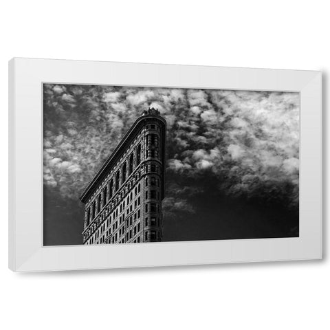 Nyc, Flatiron White Modern Wood Framed Art Print by Santini, Francesco