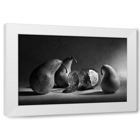The Sad Farewell/ The 3Rd Part Of The Jam Triptych White Modern Wood Framed Art Print by Ivanova, Victoria