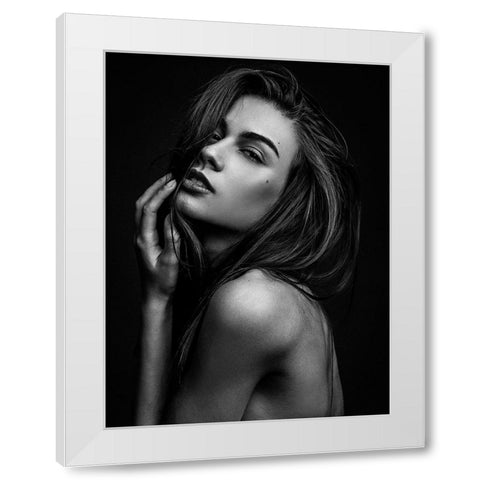 Natural Beauty White Modern Wood Framed Art Print by Krystynek MQEP, Martin