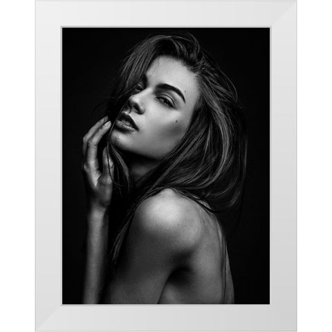 Natural Beauty White Modern Wood Framed Art Print by Krystynek MQEP, Martin