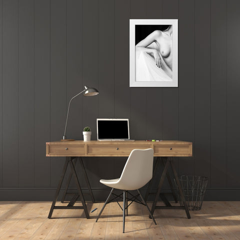 Woman Beauty White Modern Wood Framed Art Print by Blasko, Jan