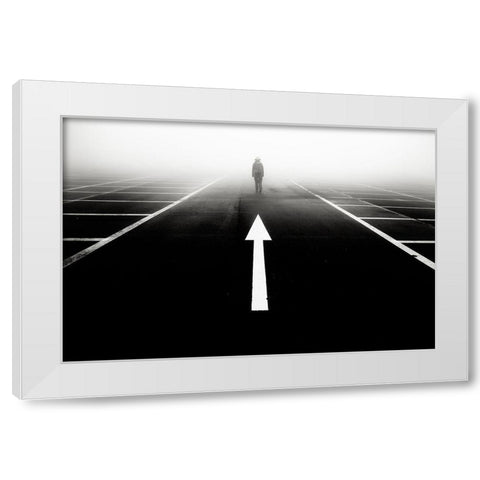 Sign White Modern Wood Framed Art Print by Sugimoto, Koji