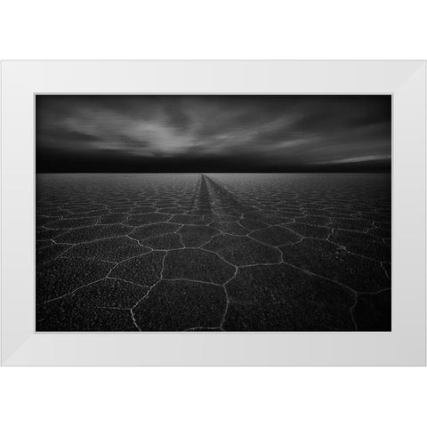 On The Road To Nowhere White Modern Wood Framed Art Print by Schilbe, Stefan