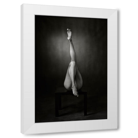 One Up, One Down White Modern Wood Framed Art Print by Catchlight Studio