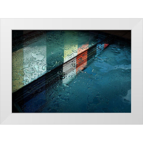 Reflections White Modern Wood Framed Art Print by Van Maastricht, Henk