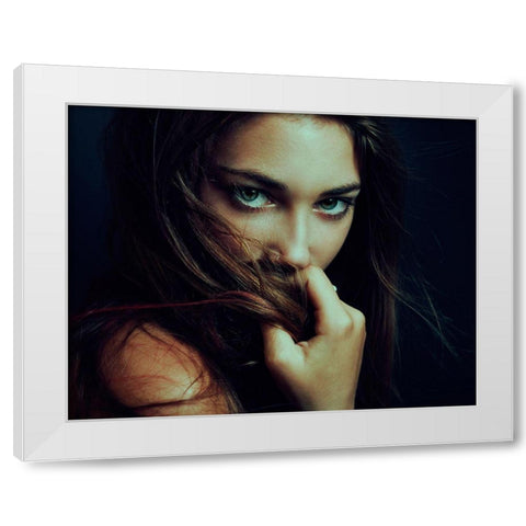 Untitled White Modern Wood Framed Art Print by Rise, Zachar