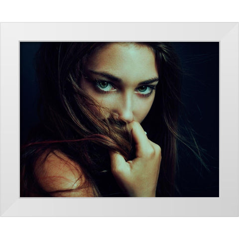 Untitled White Modern Wood Framed Art Print by Rise, Zachar