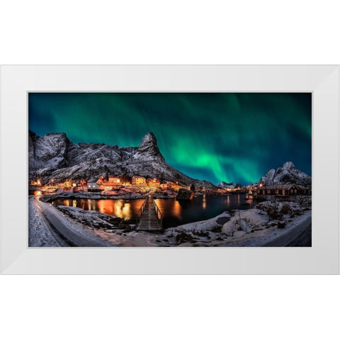 Gangway Borealis White Modern Wood Framed Art Print by De La, Javier