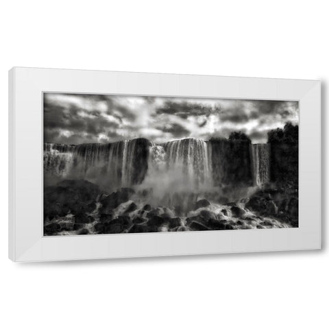 Niagaras Cave Of The Winds White Modern Wood Framed Art Print by Depaepe, Yvette