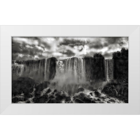 Niagaras Cave Of The Winds White Modern Wood Framed Art Print by Depaepe, Yvette