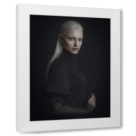 Untitled White Modern Wood Framed Art Print by Shevchenko, Yuri