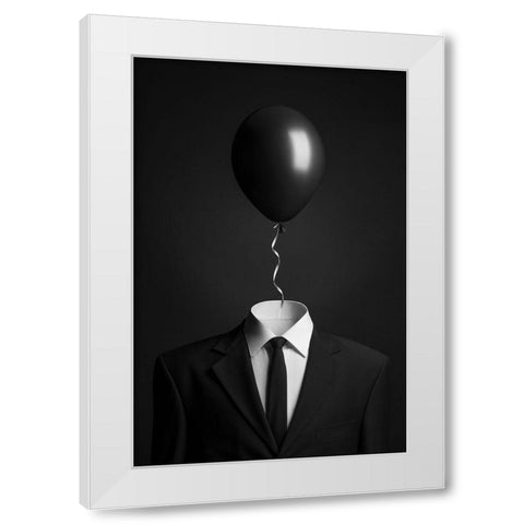Thoughts White Modern Wood Framed Art Print by Malikov, Alex