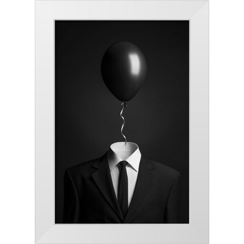 Thoughts White Modern Wood Framed Art Print by Malikov, Alex