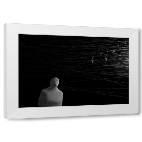 Qcocoonq White Modern Wood Framed Art Print by Zahirimehr, Maryam