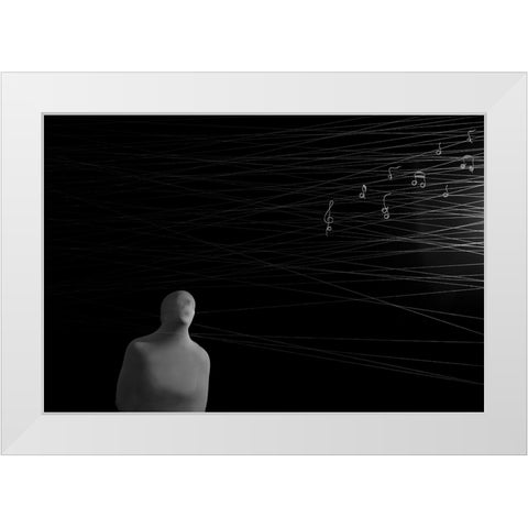 Qcocoonq White Modern Wood Framed Art Print by Zahirimehr, Maryam