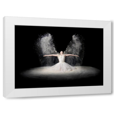 Flour Wings White Modern Wood Framed Art Print by Pentony MA, Pauline