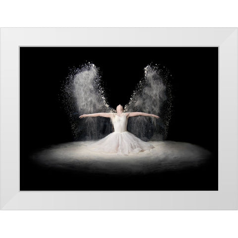 Flour Wings White Modern Wood Framed Art Print by Pentony MA, Pauline
