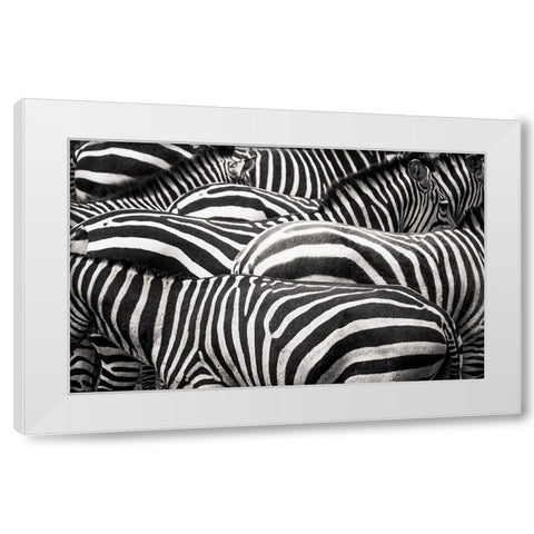Together White Modern Wood Framed Art Print by De Hoog, Roelof