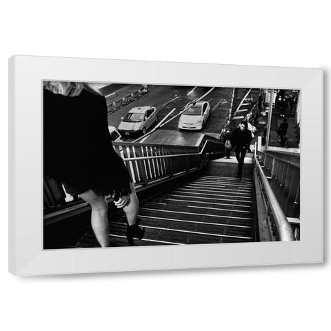Untitled White Modern Wood Framed Art Print by Suzuki, Tatsuo