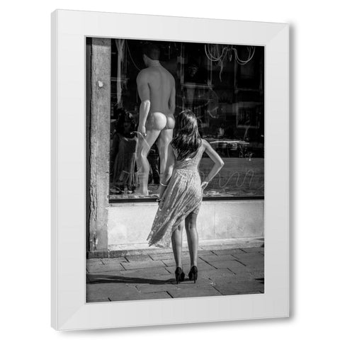 Vetrine White Modern Wood Framed Art Print by Milovich, Traven