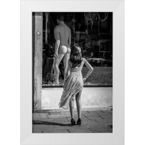 Vetrine White Modern Wood Framed Art Print by Milovich, Traven