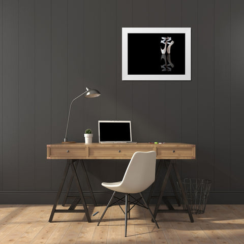 Ballet White Modern Wood Framed Art Print by Pentony MA, Pauline