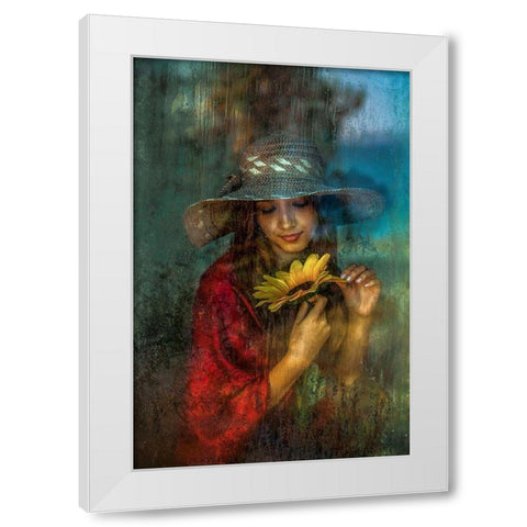 Fortunes White Modern Wood Framed Art Print by Nisan Kandilcioglu, Ummu
