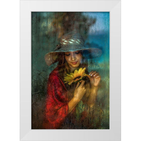 Fortunes White Modern Wood Framed Art Print by Nisan Kandilcioglu, Ummu