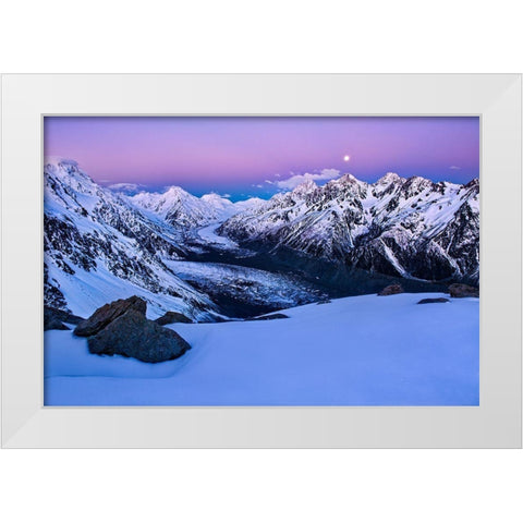 A State Of Tranquility White Modern Wood Framed Art Print by Zhang, Yan