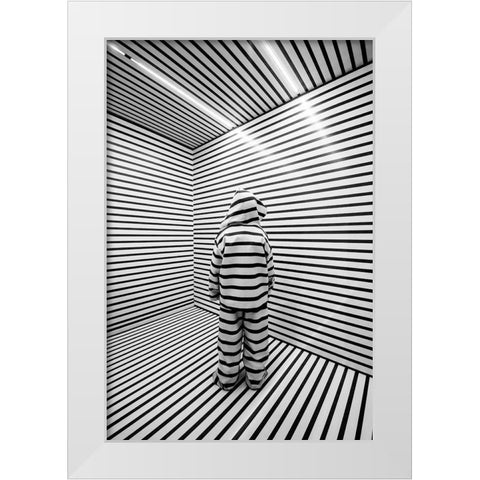 Prisoners Of Our Minds White Modern Wood Framed Art Print by Raif, Joshua