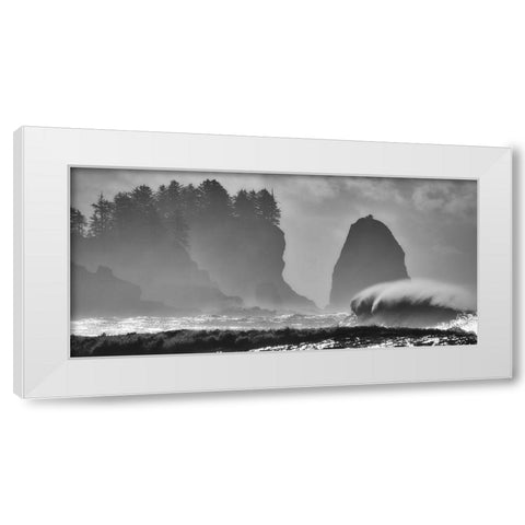 F U R Y White Modern Wood Framed Art Print by Turgeon, Alain
