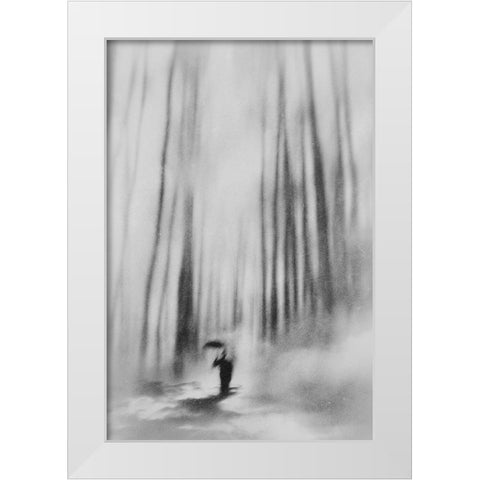 Numbs White Modern Wood Framed Art Print by Satriani, Jay