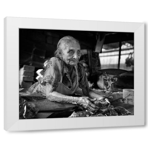 Doapa Claudia. Tabasco-Mexico White Modern Wood Framed Art Print by B Ferragut, Toni