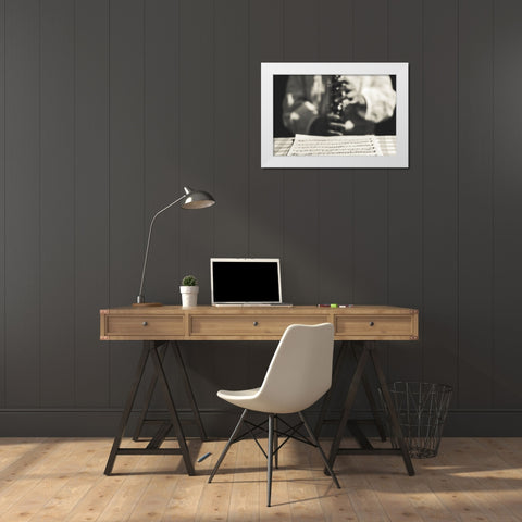 The Magic Of Queralts Music White Modern Wood Framed Art Print by Salgado Gispert, Gloria