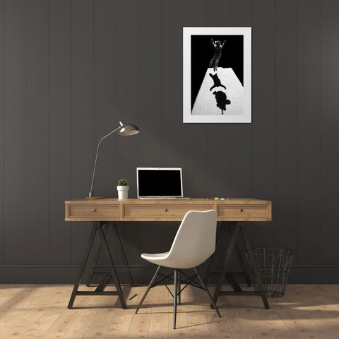 Edgar The Great White Modern Wood Framed Art Print by Kravanja, Jure