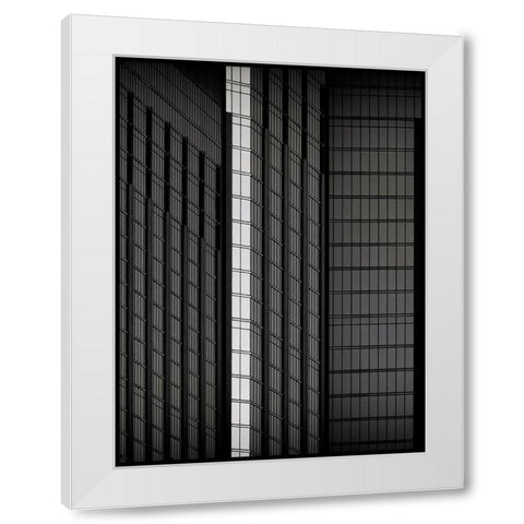 Archi Abstract White Modern Wood Framed Art Print by Guillemot, Mathilde