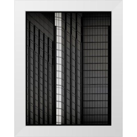 Archi Abstract White Modern Wood Framed Art Print by Guillemot, Mathilde