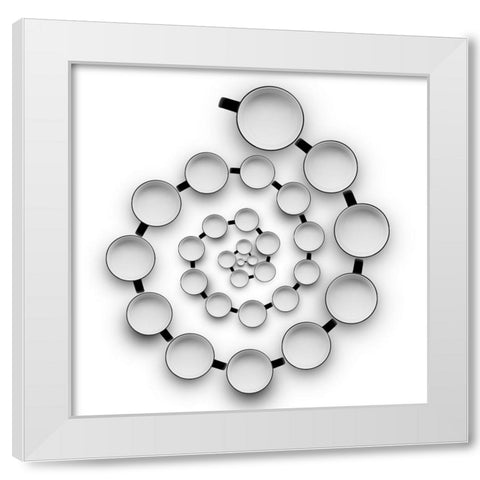 Helix White Modern Wood Framed Art Print by De Kogel, Wieteke