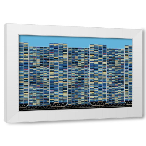 Big-Bigger-Biggest White Modern Wood Framed Art Print by Van Maastricht, Henk