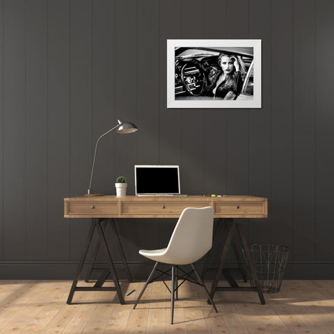 Waiting For My Company To Leave... White Modern Wood Framed Art Print by Peter Muller Photography
