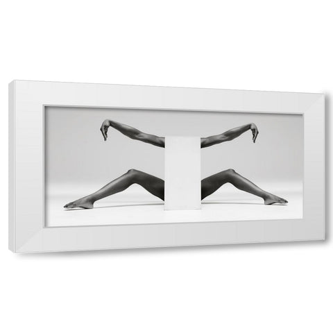 Headless Symmetry White Modern Wood Framed Art Print by Catchlight Studio