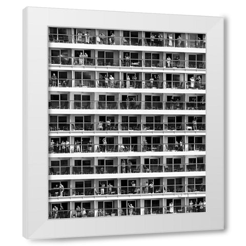 Mass Tourism White Modern Wood Framed Art Print by Baumann, Franz