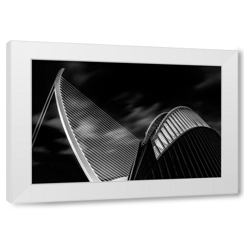 Dramatic Valencia White Modern Wood Framed Art Print by Camacho, Anto