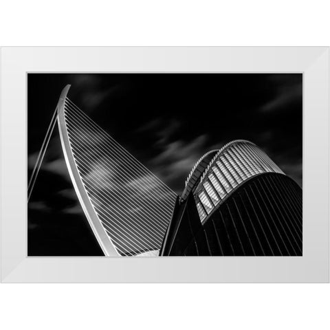 Dramatic Valencia White Modern Wood Framed Art Print by Camacho, Anto