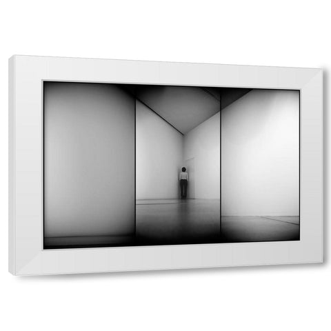 Evolution White Modern Wood Framed Art Print by Kravanja, Jure